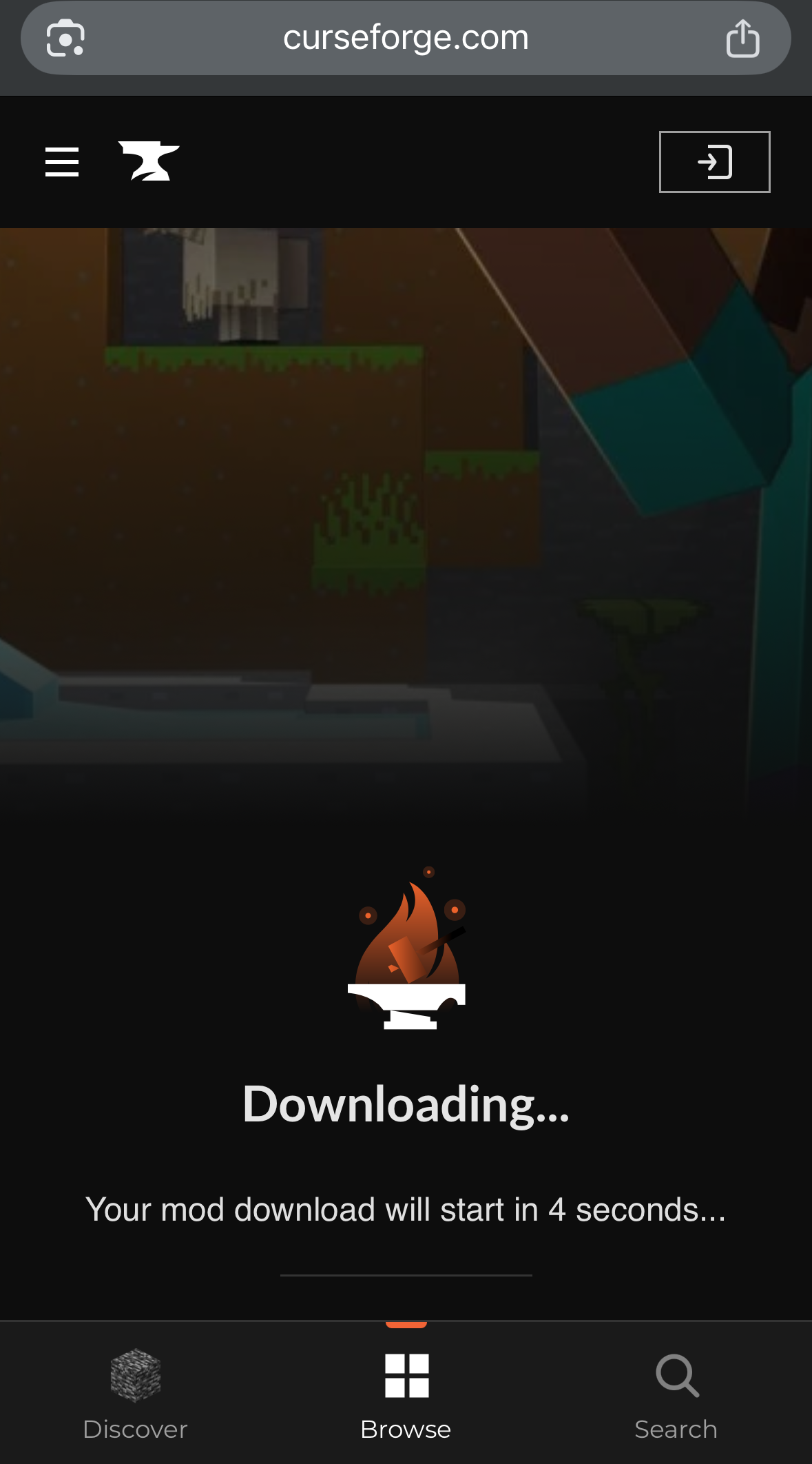 Downloading画面（Chrome）